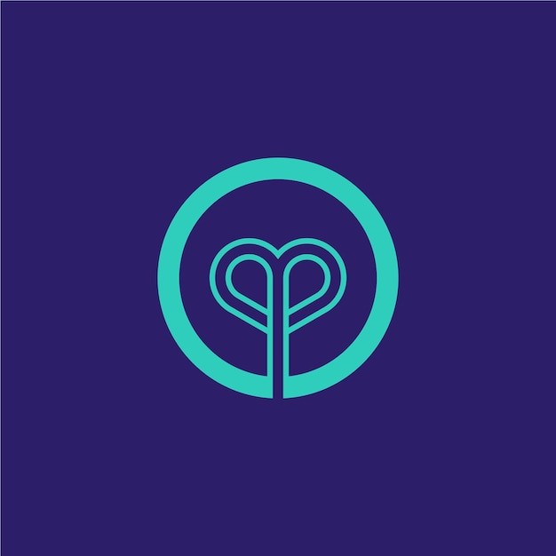 爱心圆圈抽象标志logo