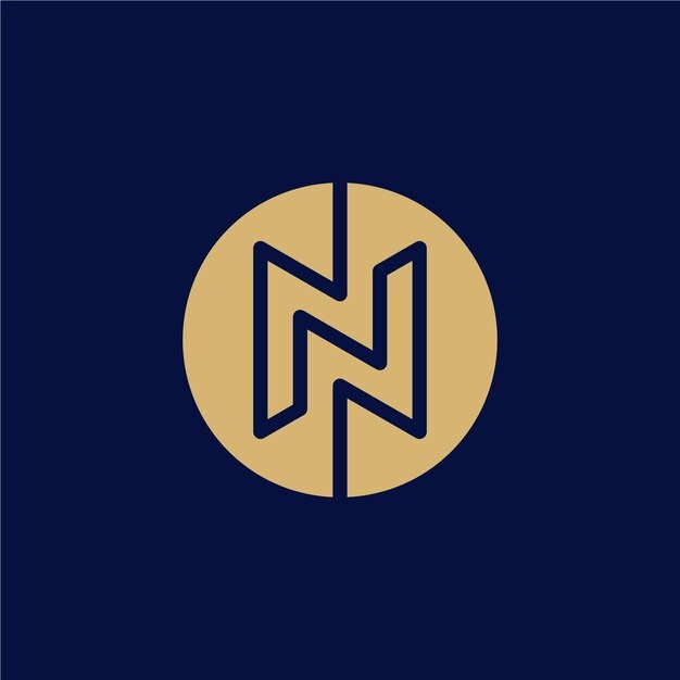 字母n圆形标志logo