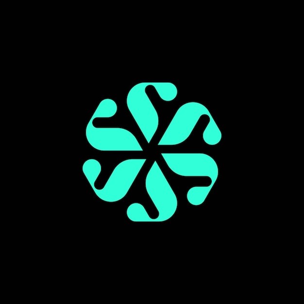 抽象的花朵标志logo