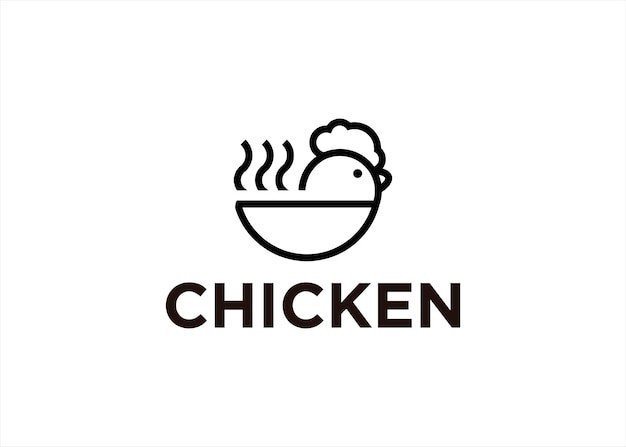 鸡汤炸鸡美食餐饮标志logo