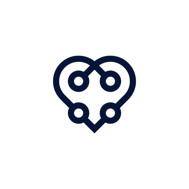 爱心连接标志logo