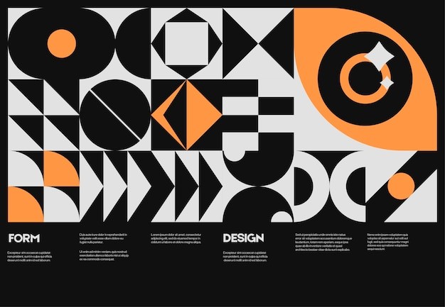 抽象图形瑞士海报设计模板