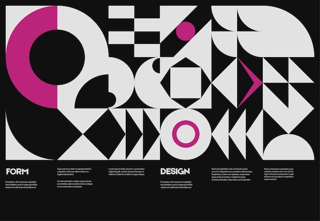 抽象图形瑞士海报设计模板