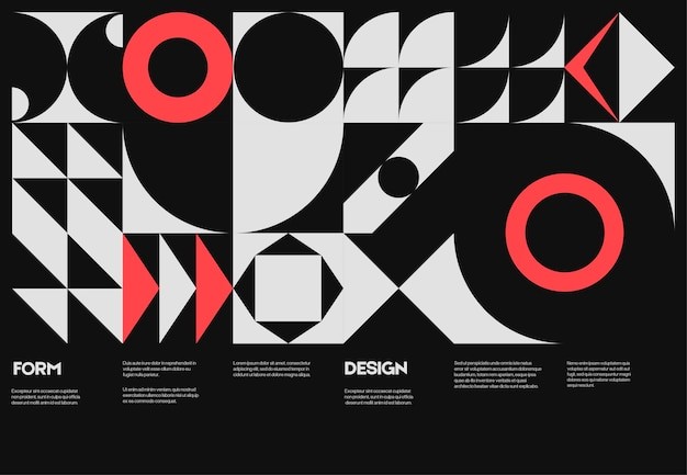 抽象图形瑞士海报设计模板