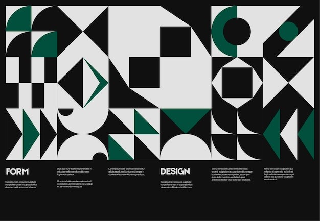 抽象图形瑞士海报设计模板