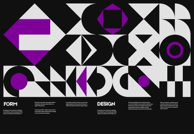 抽象图形瑞士海报设计模板