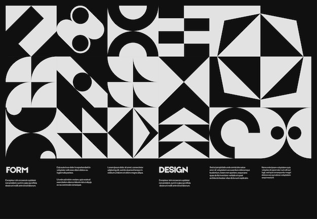 抽象图形瑞士海报设计模板