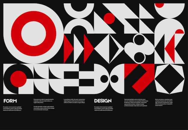 抽象图形瑞士海报设计模板