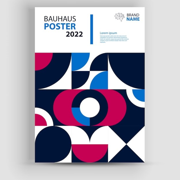 抽象几何海报包豪斯几何背景模板