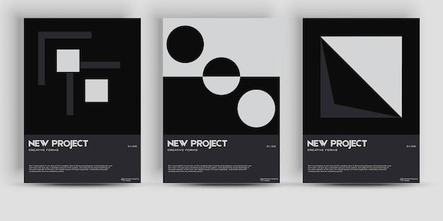 抽象图形瑞士海报设计模板