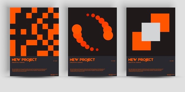 抽象图形瑞士海报设计模板