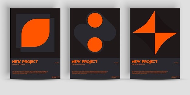 抽象图形瑞士海报设计模板