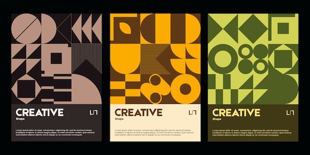 抽象图形瑞士海报设计模板