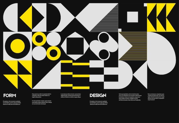 抽象图形瑞士海报设计模板