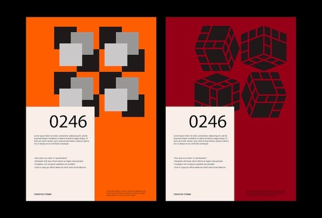 抽象几何海报包豪斯几何背景模板