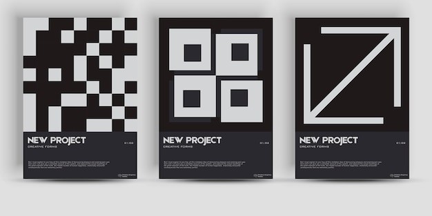 抽象图形瑞士海报设计模板