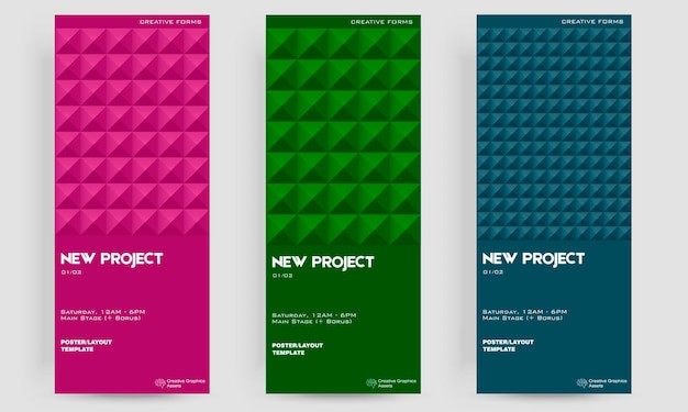 极简菱形晶格图案票据门票模板