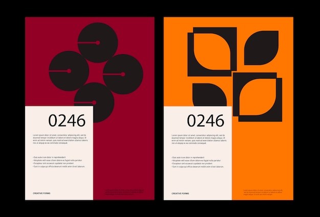 抽象几何海报包豪斯几何背景模板