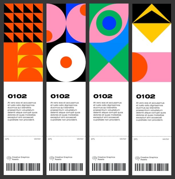 野蛮主义新现代美学票据门票模板