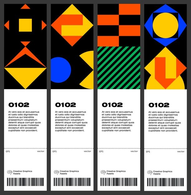 野蛮主义新现代美学票据门票模板