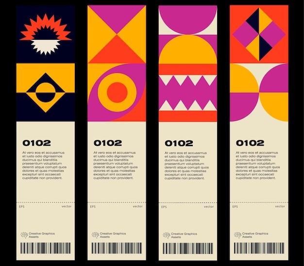 野蛮主义新现代美学票据门票模板