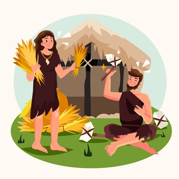 旧石器时代原始人生活场景