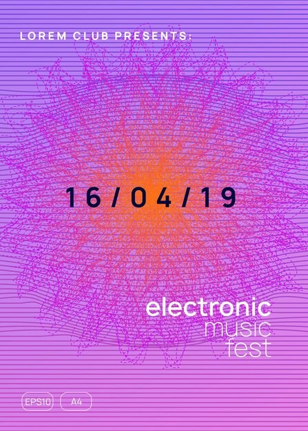 dj电子音乐酒吧海报单页模板