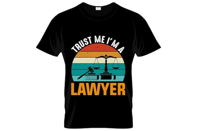 律师法律T恤印花图案插画模板
