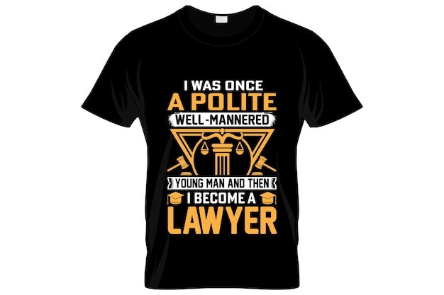 律师法律T恤印花图案插画模板