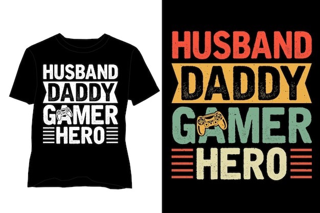 丈夫爸爸玩家英雄T恤图案印花模板