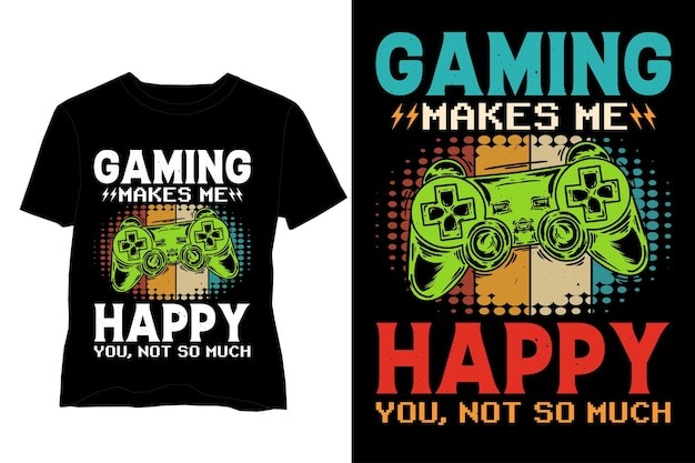 游戏让我快乐T恤图案印花模板