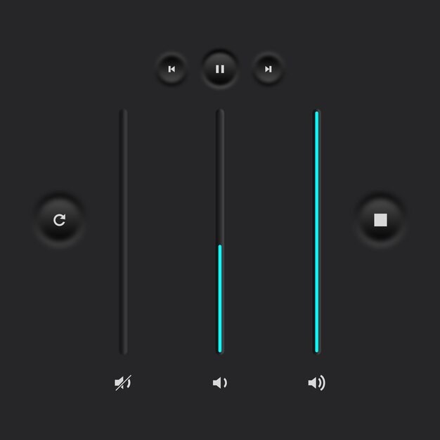 音量调节播放器控件ui面板