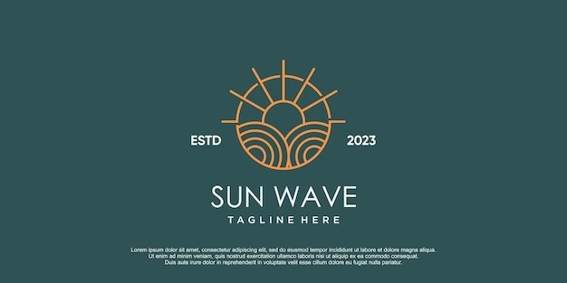 太阳海浪标志logo