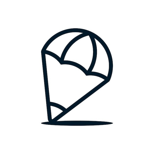铅笔降落伞标志logo