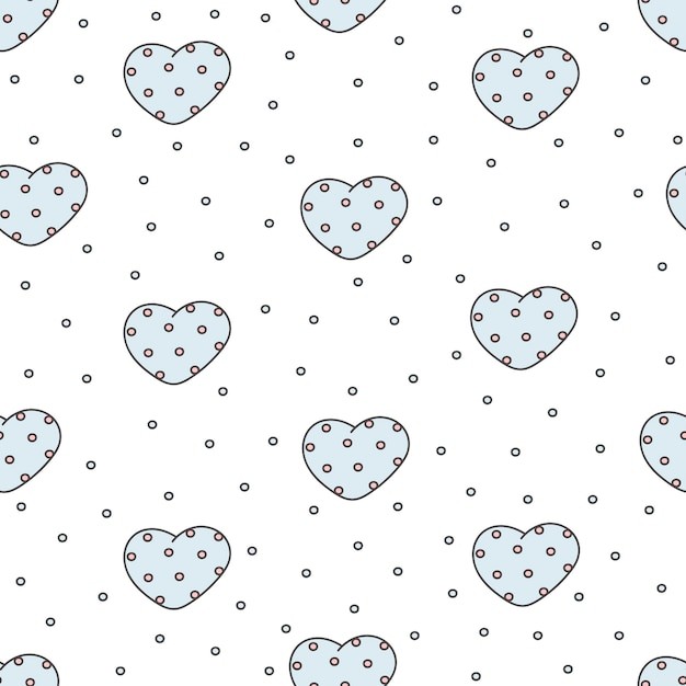 爱心无缝平铺图案花纹