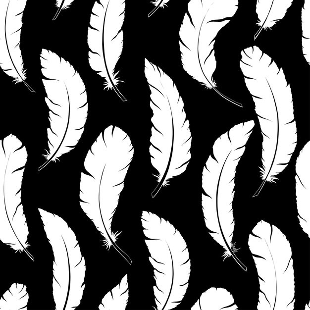 羽毛无缝平铺图案花纹