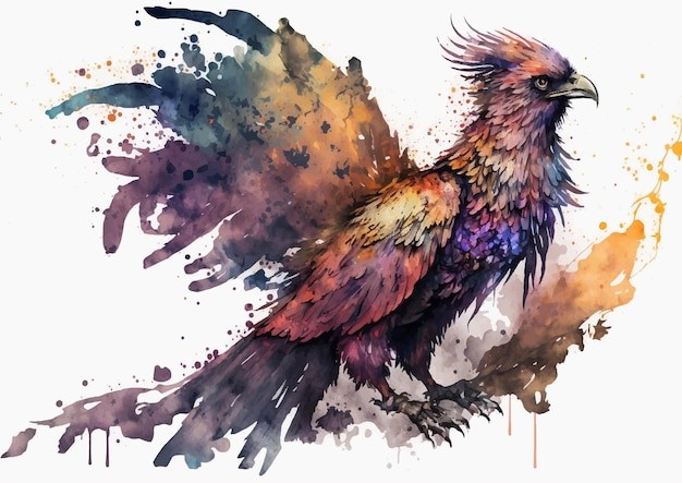 水彩风格鸟类艺术插画