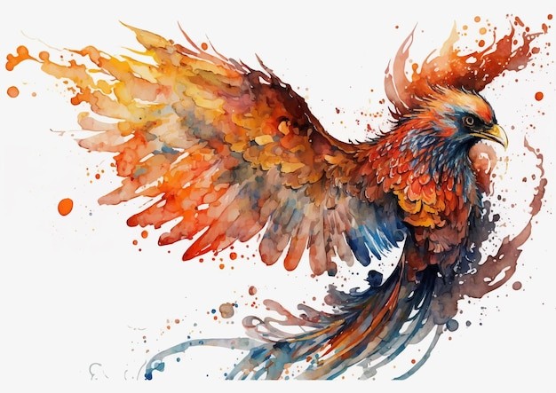 水彩风格鸟类艺术插画