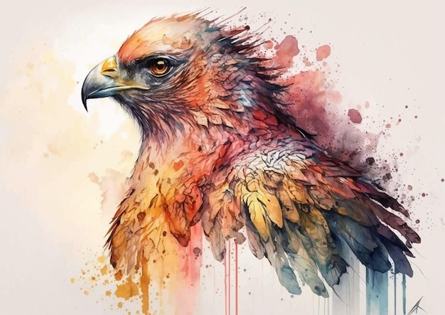 水彩风格鸟类艺术插画