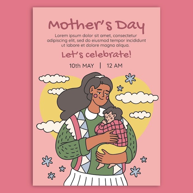 母亲节活动促销广告海报模板