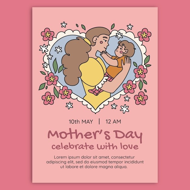 母亲节活动促销广告海报模板