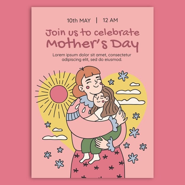 母亲节活动促销广告海报模板