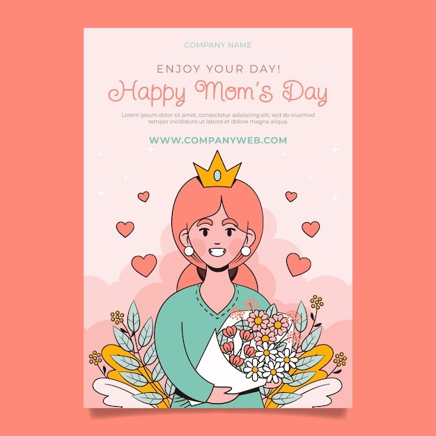 母亲节活动促销广告海报模板