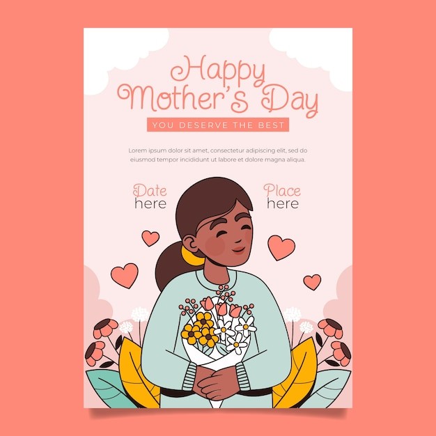 母亲节活动促销广告海报模板