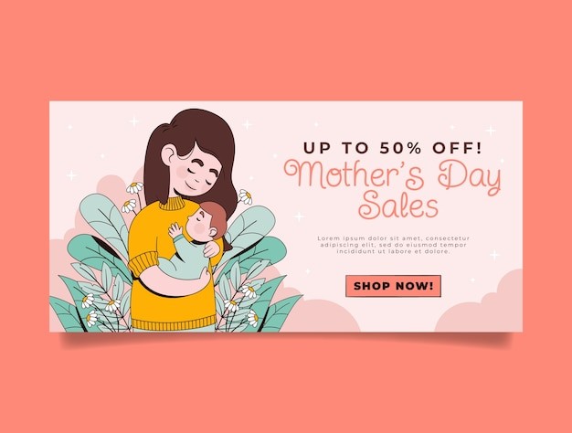 母亲节活动促销广告网页banner模板