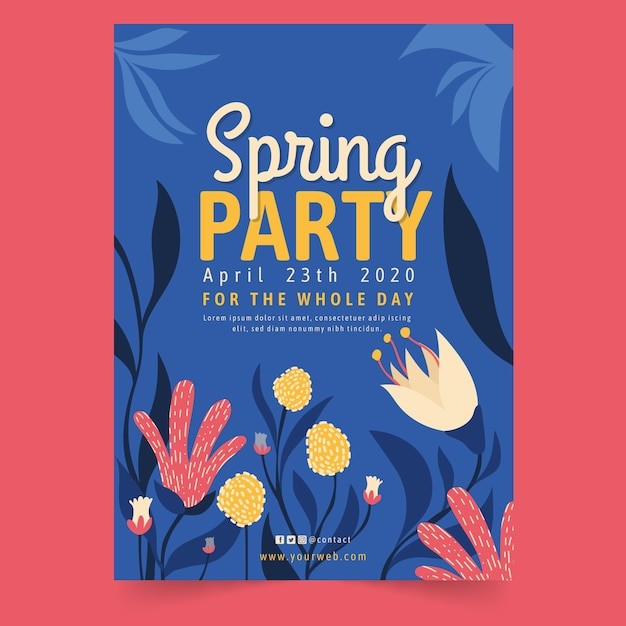 小清新植物花卉花店园艺植物园海报单页模板