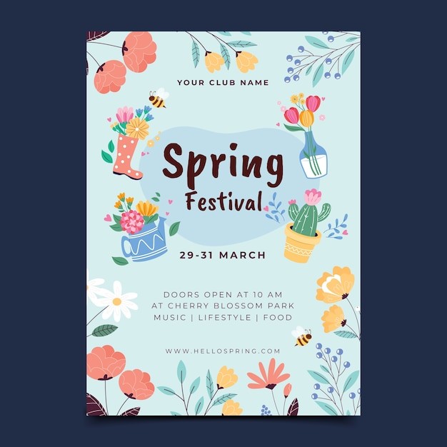 小清新植物花卉花店园艺植物园海报单页模板