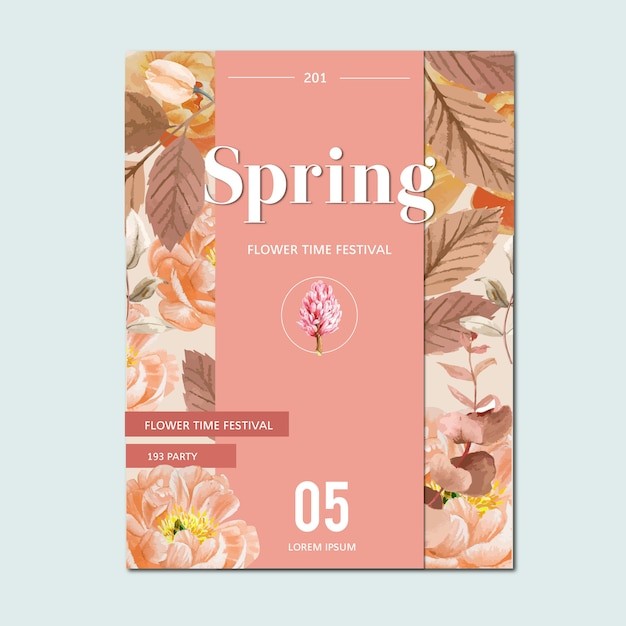 小清新植物花卉花店园艺植物园海报单页模板