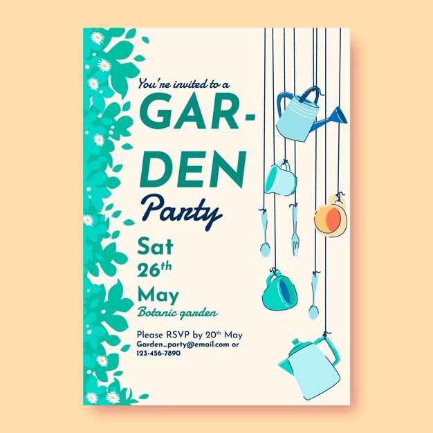 小清新植物花卉花店园艺植物园海报单页模板