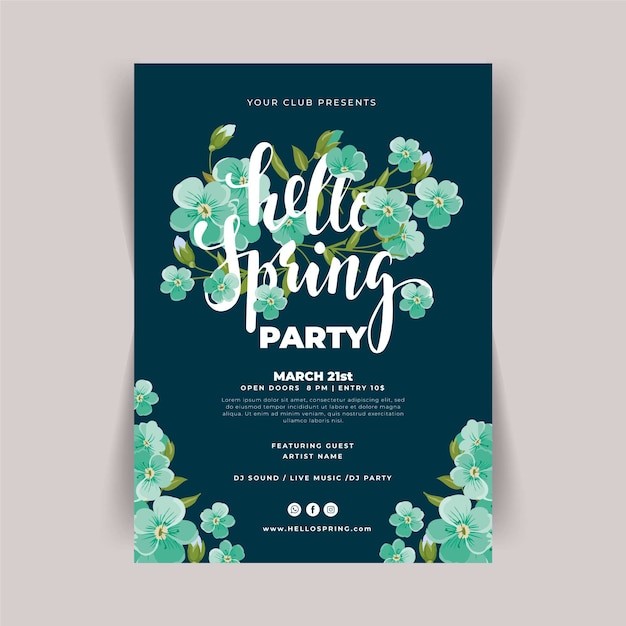 小清新植物花卉花店园艺植物园海报单页模板